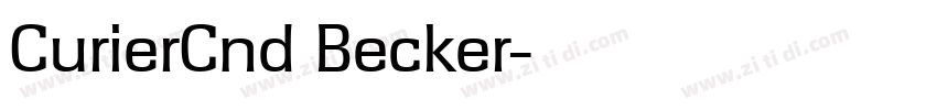 CurierCnd Becker字体转换
